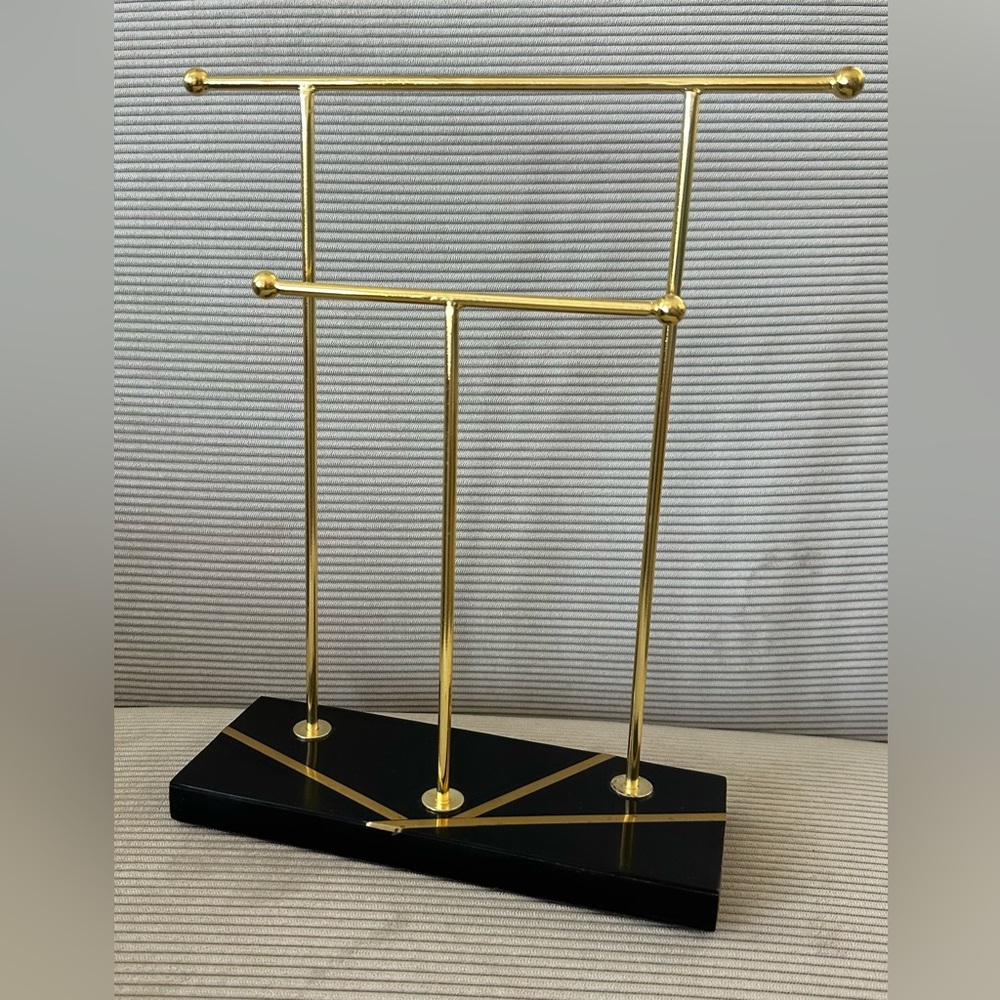 Chic Gold Jewelry Holder with Black Base - Picture 2 of 5